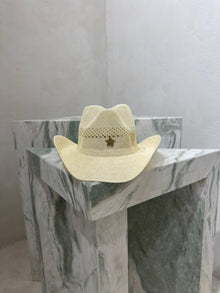 New beige cowboy straw hat