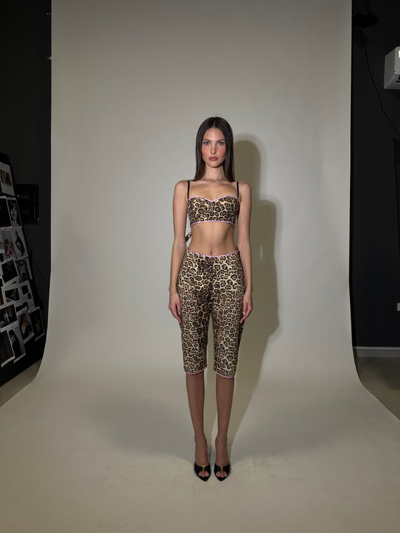 Leopard capri set