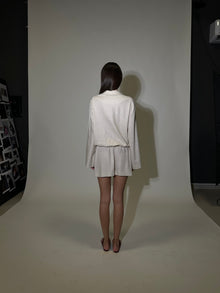 Beige linen longsleeve set