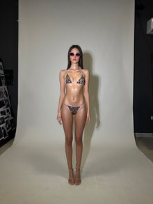 NEW leopard pink border swim set