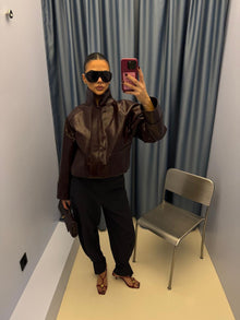 Dark Burgundy bomber jacket