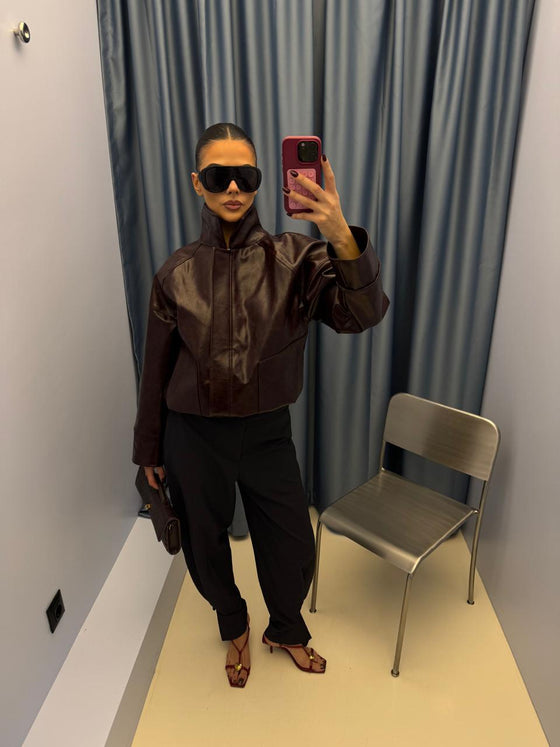 Dark Burgundy bomber jacket