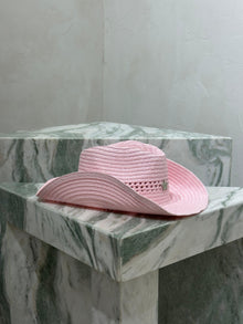 Pink straw Ma hat