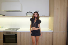 Polka dot shirt and skirt set