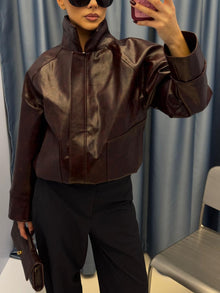 Dark Burgundy bomber jacket