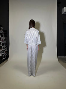 Polka dot silk set
