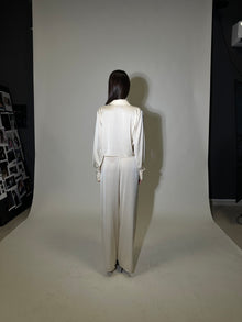 Star logo Cream silk set