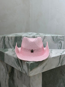 Pink straw Ma hat