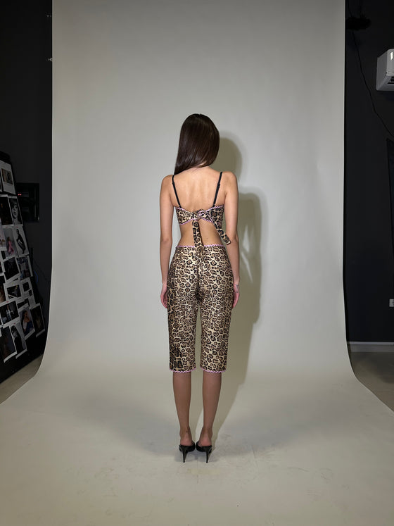 Leopard capri set