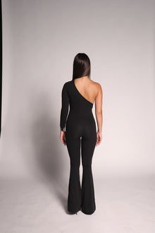 One shoulder water drop jumpsuit